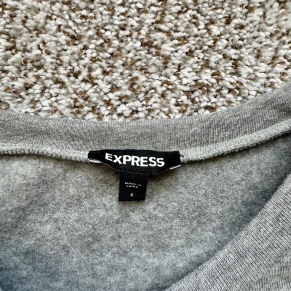 Express Eyelet Ruffled Sweatshirt - Picture 2 of 4